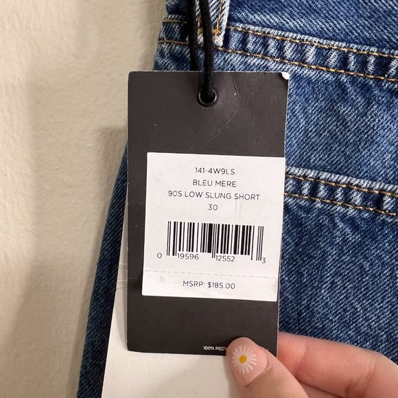 NWT RE/DONE 90's Low Slung Cut Off Shorts in Bleu Mere - Picture 11 of 13